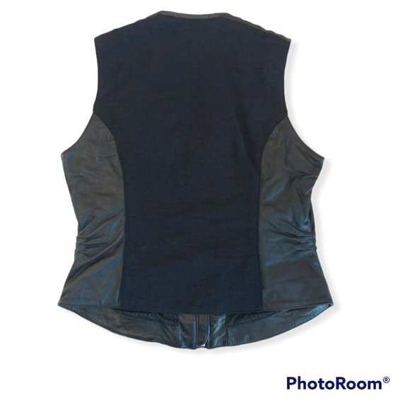 Women's Medium M Harley-Davidson Leather Fabric (back) Vest 98102-95VW NWT - Picture 2 of 7